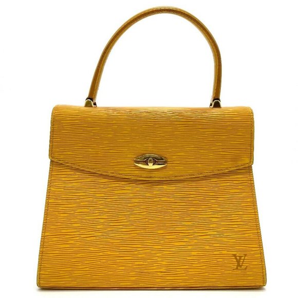 LOUIS VUITTON M52379 Epi Malselv Square Hand Bag Epi Leather yellow - Picture 1 of 12